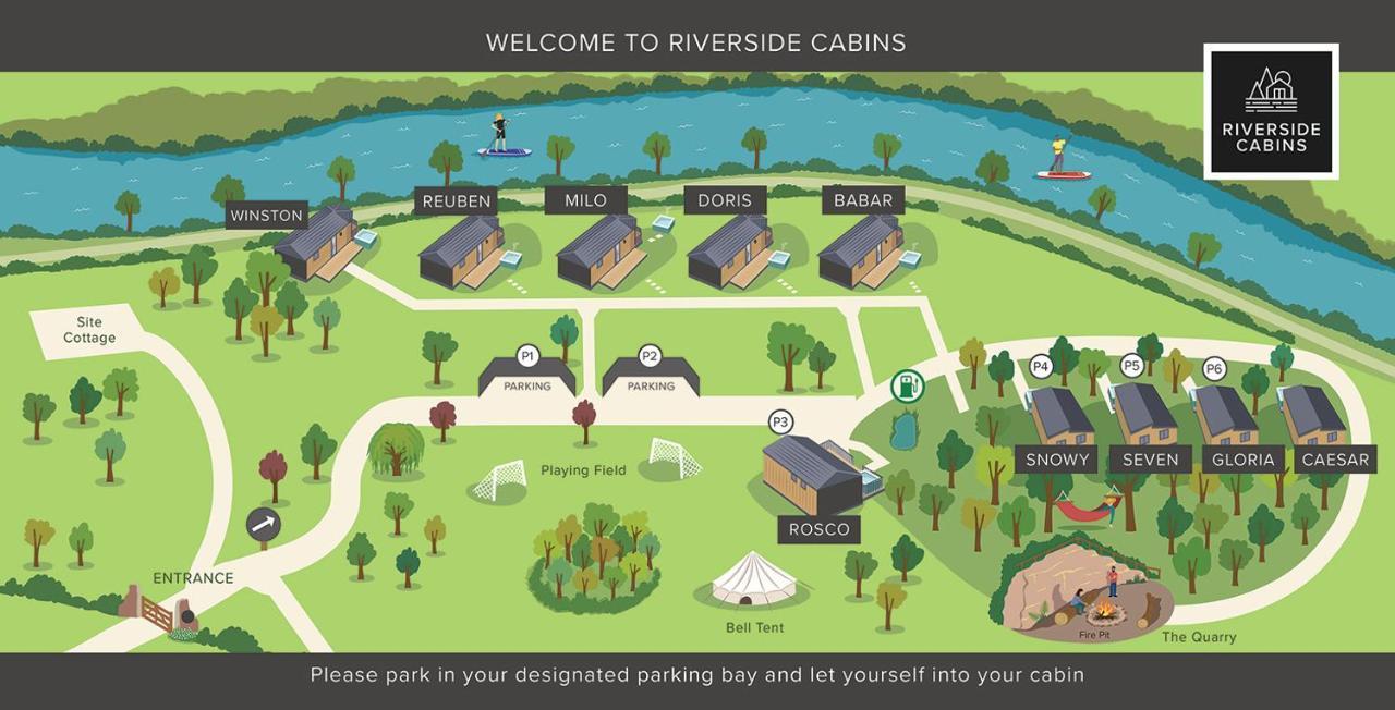 Riverside Cabins ชรูว์สเบอรี ภายนอก รูปภาพ